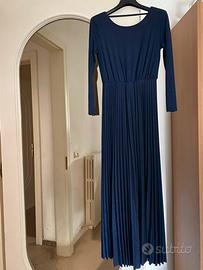 Vestito lungo blu paillettes