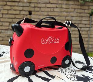 TRUNKI Valigia cavalcabile bambini coccinella