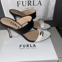 FURLA MULE T9 PELLE VITELLO SANDALI 36,5 ORIGINALI