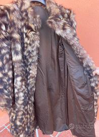 Pelliccia Lunga Vintage Marmotta Opossum Anni 80