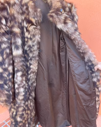 Pelliccia Lunga Vintage Marmotta Opossum Anni 80