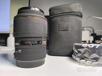 Sigma 105 mm F2.8 EX DG Macro attacco CANON