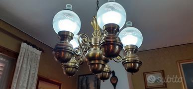 Lampadari in ottone massiccio da 5 e 3 luci