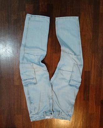 Jeans cargo azzurri