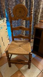 Sedia trono in arte povera