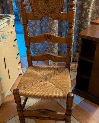 Sedia trono in arte povera