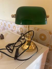 Lampada tavolo vintage, verde collezione pub bar