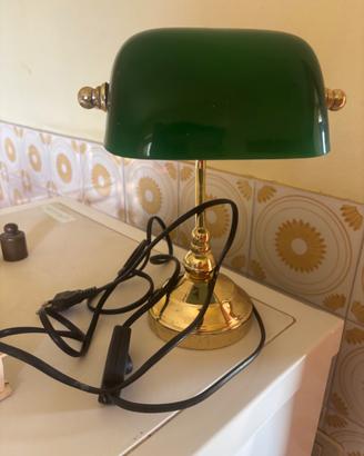 Lampada tavolo vintage, verde collezione pub bar