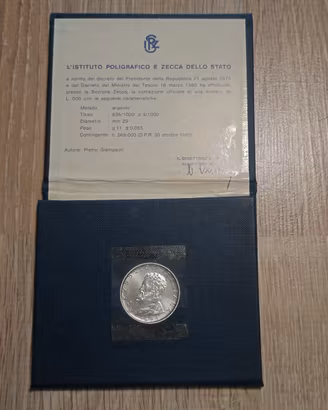 #2211 –Una moneta 500 Lire Italia BUONARROTI