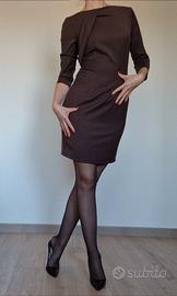 Abito Elegante NUALY Marrone Cioccolato