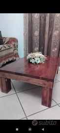tavolino salotto in legno massello 