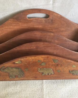 Portacarte in legno