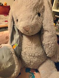 Peluche gigante coniglio grigio nuovo