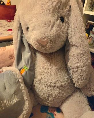 Peluche gigante coniglio grigio nuovo