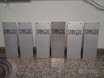 6 targhette SPINGERE