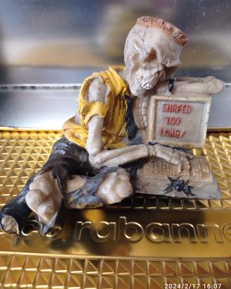Scheletro statuetta plastica 