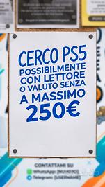 C.E.R.C.O PS5 con lettore