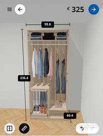 armadio pax ikea guardaroba 100×60 h236