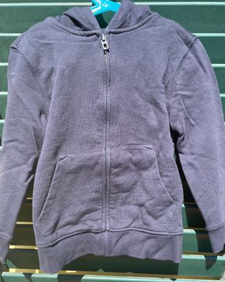 Felpa bambino con cappuccio e zip