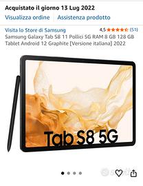 SAMSUNG GALAXY TAB S8  8/128gb 11"