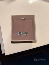 Orecchini Oro Bianco e Pietre Preziose(Topazio 2CT