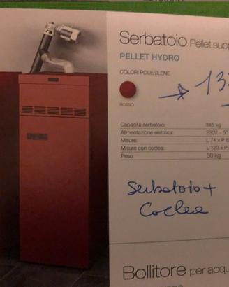 Serbatoio pellet supplementare con coclea