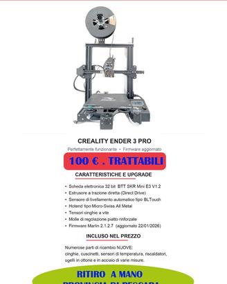 STAMPANTE 3D  ENDER 3 PRO