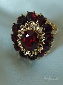 Anello oro e granato Almandino
