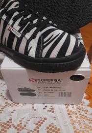 sneaker bimba Superga velluto animalier