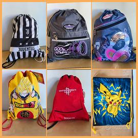 Sacca Zaino Seven NBA Juventus Dragonball Pokemon