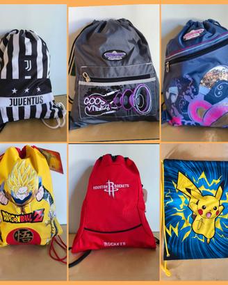 Sacca Zaino Seven NBA Juventus Dragonball Pokemon