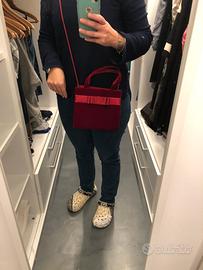 Borsetta in velluto bordeaux