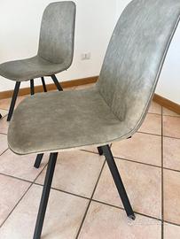 Set di 4 sedie in ecopelle