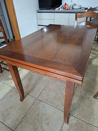 Tavolo legno massello 80x140 allungabile a 160/200