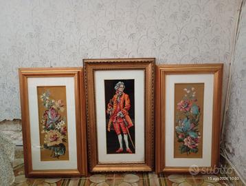 Quadri ricamati a mezzopunto