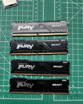 Kingston FURY Beast 128GB (4x32GB) 3200MHz DDR4