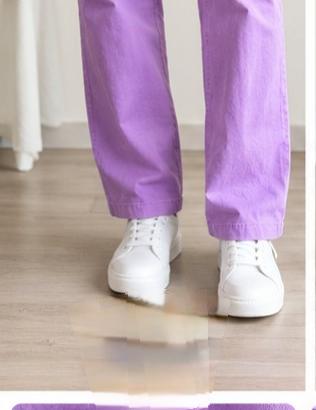 Pantaloni dritti lilla cotone 100% - made in it