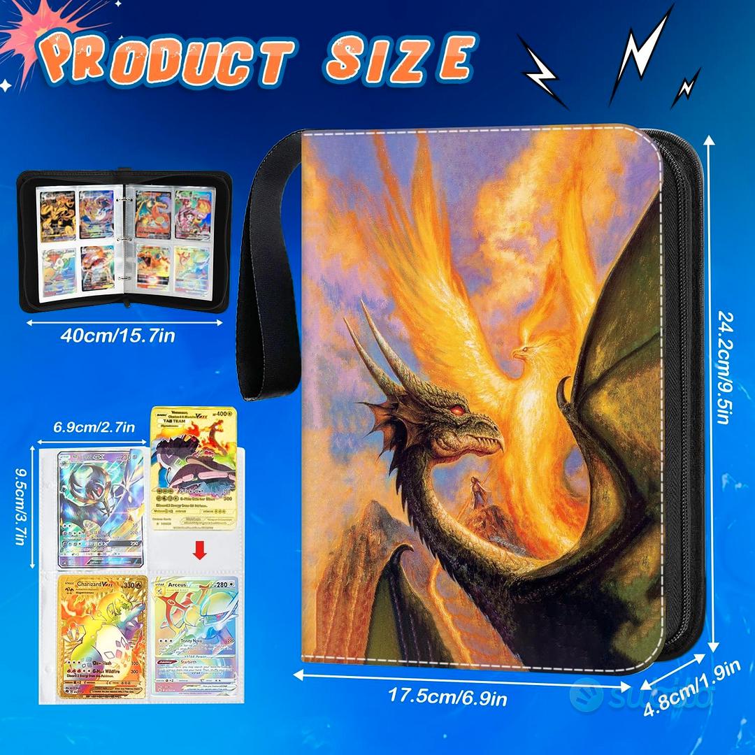 Moerae Album Per Carte Da Collezione In Velluto Rosso - 400 Tasche Per TCG, Pokémon, Magic, Yu-Gi-Oh!