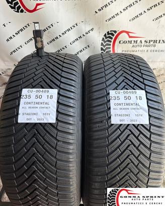 2 PNEUMATICI 235/50/18 CONTINENTAL 4 STAGIONI 85%