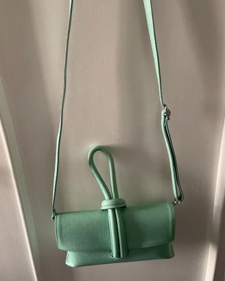 Borsa e cintura verde menta similpelle - Dixie