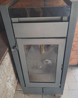 stufa a aria  canalizziata a pellet