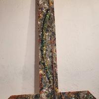 Scultura in legno di Massimo Podestà.