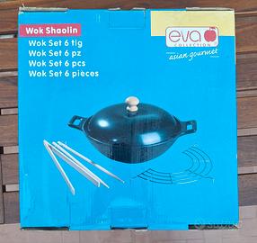 Set Wok Shaolin in ghisa Eva Collection 30cm