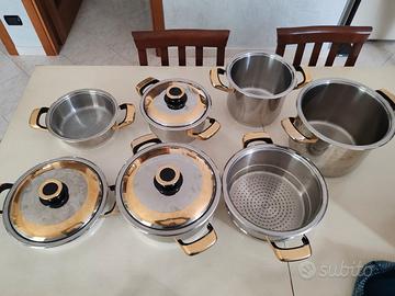 Batteria pentole acciaio inox 18/10 10 pezzi