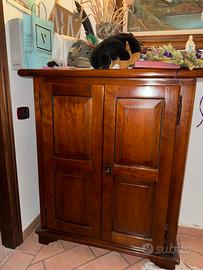 Mobile rustico in legno massello, due ante