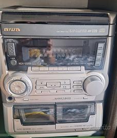 Impianto audio Hi-Fi Aiwa CX-NS555, CD e cassette