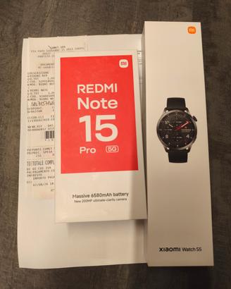 Xiaomi Redmi Note 15 Pro 5G 8+8/256gb Watch S5 New
