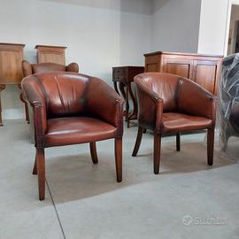 Coppia di poltroncine a pozzetto inglesi