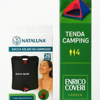 Tenda 4 posti + doccia solare da campeggio NUOVI