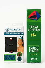 Tenda 4 posti + doccia solare da campeggio NUOVI
